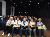 Члены Союза Пенсионеров Подмосковья г. Химки перед кинопросмотром в кинозале РГАКФД