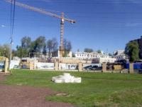 Строительство нового корпуса РГАКФД панорама вид с перекрестка Павшино