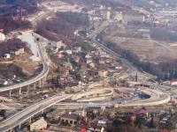 Вид на строительство транспортной развязки «Адлерское кольцо (снято с верхней точки).  14.12.2011 г. Россия, Краснодарский край, Сочи.