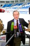 Президент Федерации фигурного катания России А.Г. Горшков во время интервью на церемонии открытия Кубка Федерации по фигурному катанию.  06.10.2012 г. Россия, Краснодарский край, Сочи.