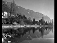 Вид курортного г. Монтре на берегу Женевского озера. Швейцария. 1975 г. Фотограф В.Б. Соболев.