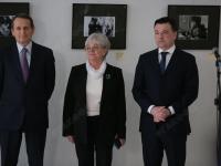 8-3603-цв. Председатель Российского исторического общества С.Е.Нарышкин, директор Российского государственного архива кинофотодокументов (РГАКФД) Н.А.Калантарова и губернатор Московской области А.Ю.Воробьев во время торжественного открытия лабораторного корпуса РГАКФД. Российская Федерация, Московская обл., г.Красногорск. 10.03.2023г. Автор съемки Федоренко Н.Г.