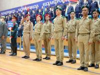 8-3754-цв. Команда Сирийской Арабской Республики на торжественной церемония открытия регионального чемпионата Международного совета военного спорта по международному военному пятиборью во Дворце спортивных единоборств Центрального спортивного клуба армии (ЦСКА). Российская Федерация, г.Москва. 08.06.2021г. Автор съемки неизв.